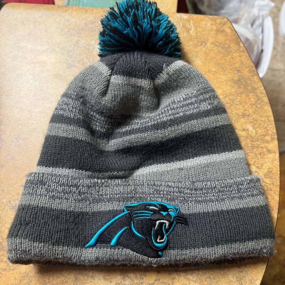 Carolina Panthers New Era Beanie Hat NFL Blue/Grey Warm
